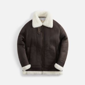 Loewe Shearling Aviator - White / Brown sold by Kith