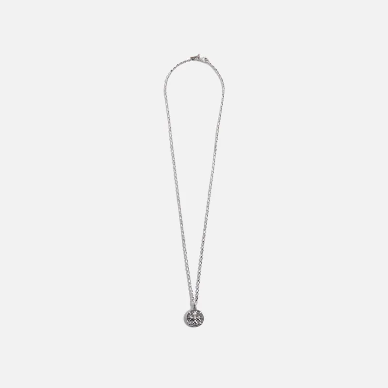 Emanuele Bicocchi Lily Coin Pendant Necklace Large - Silver sold by Kith