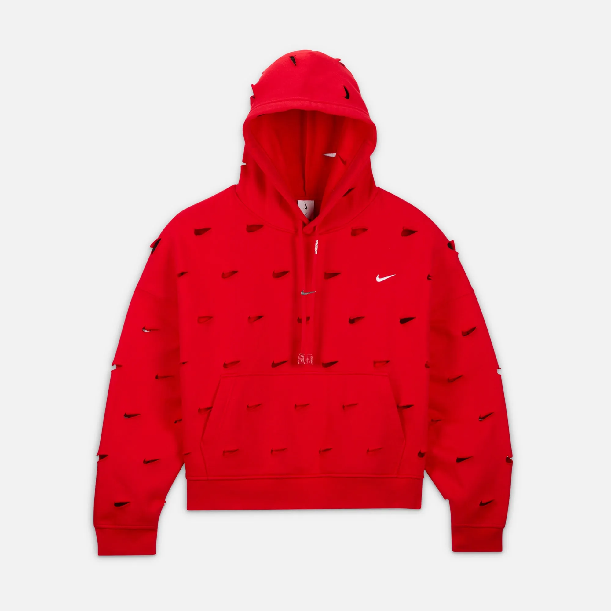 Nike x Jacquemus Swoosh Hoodie - University Red sold by Kith