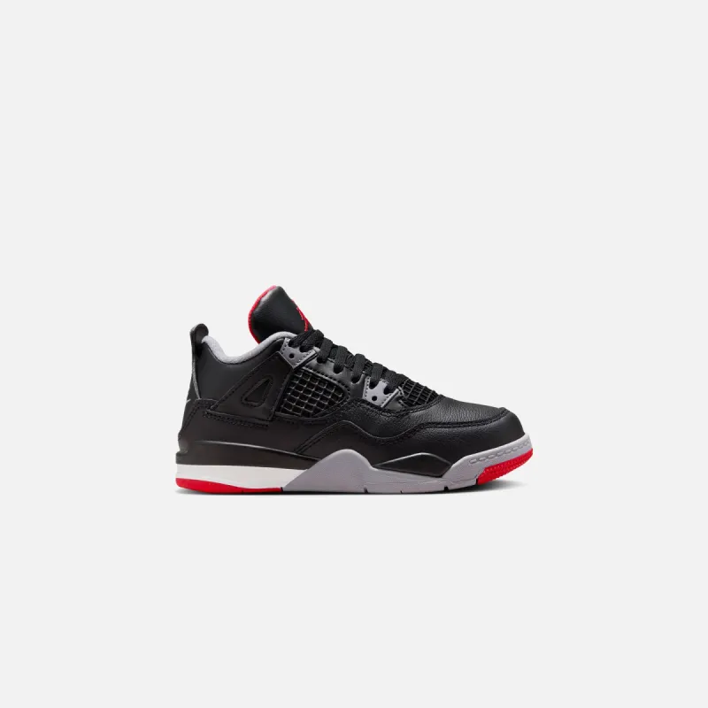 Jordan PS Air Jordan 4 Retro - Black / Fire Red / Cement Grey / Summit White sold by Kith