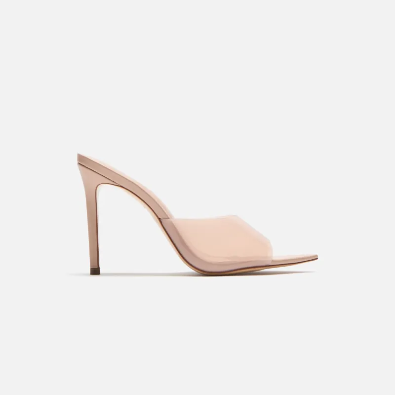 Black Suede Studio Bella Heel - Old Rose Nappa / Matching PVC sold by Kith