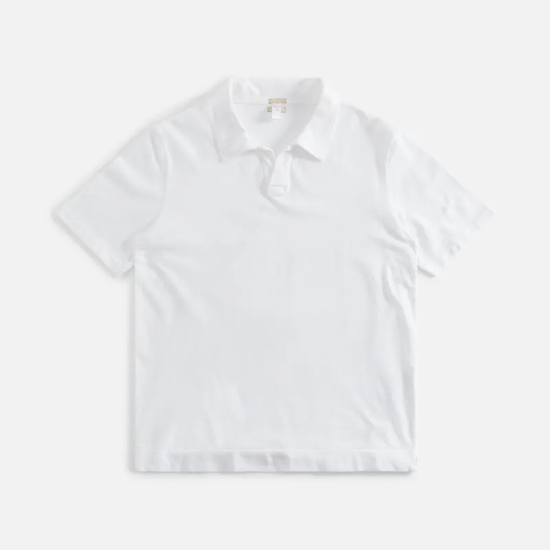 Massimo Alba Aruba Jersey Short Sleeve Polo Shirt - Cerulean sold by Kith
