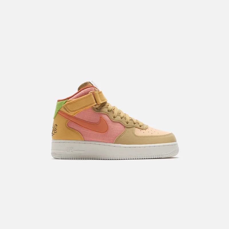 Nike Air Force 1 Mid `07 LV8 - Light Madder Root / Sanded Gold / Wheat Grass / Hot Curry sold by Kith