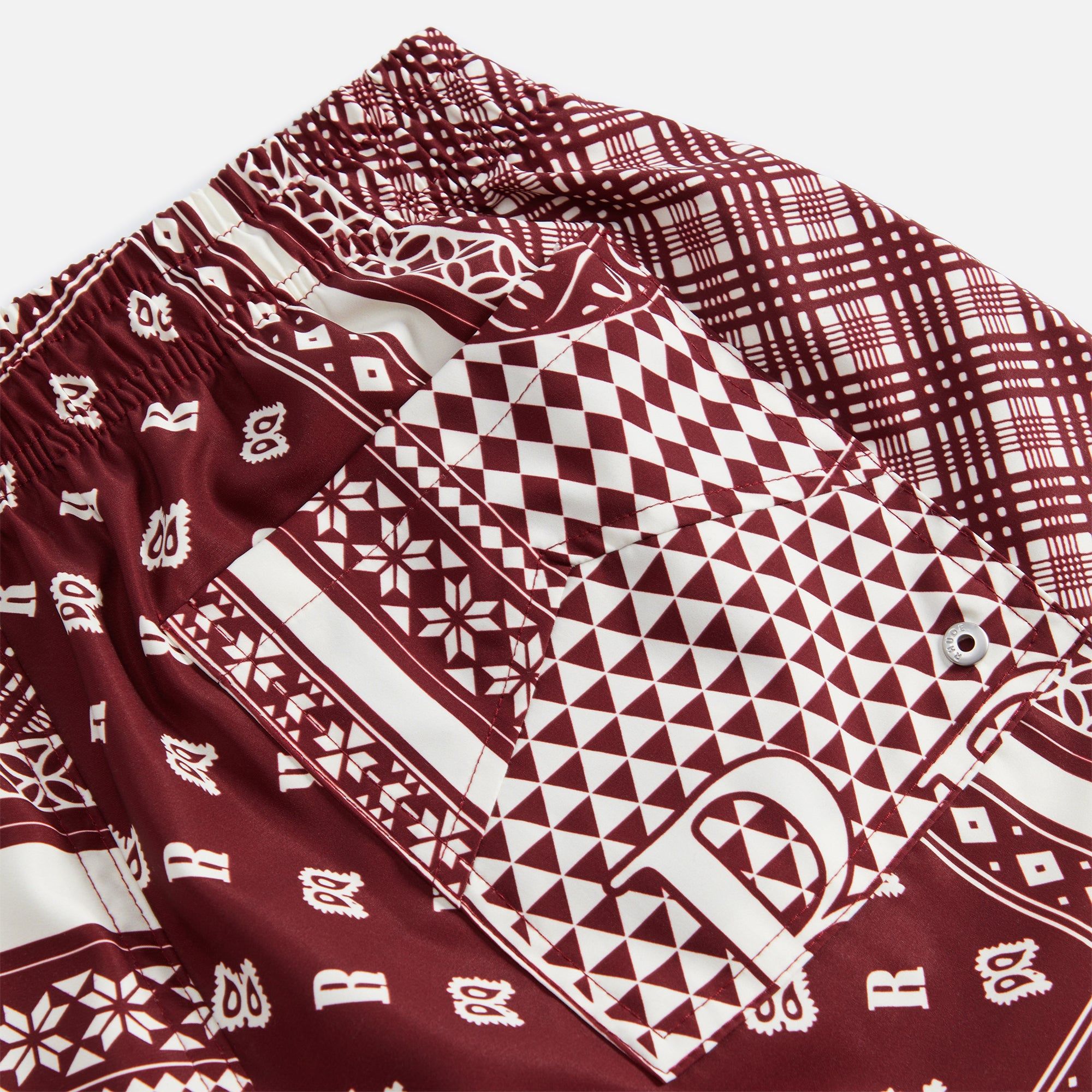 Rhude Card Print Swim Trunk - Maroon sold by Kith product image thumbnail 4