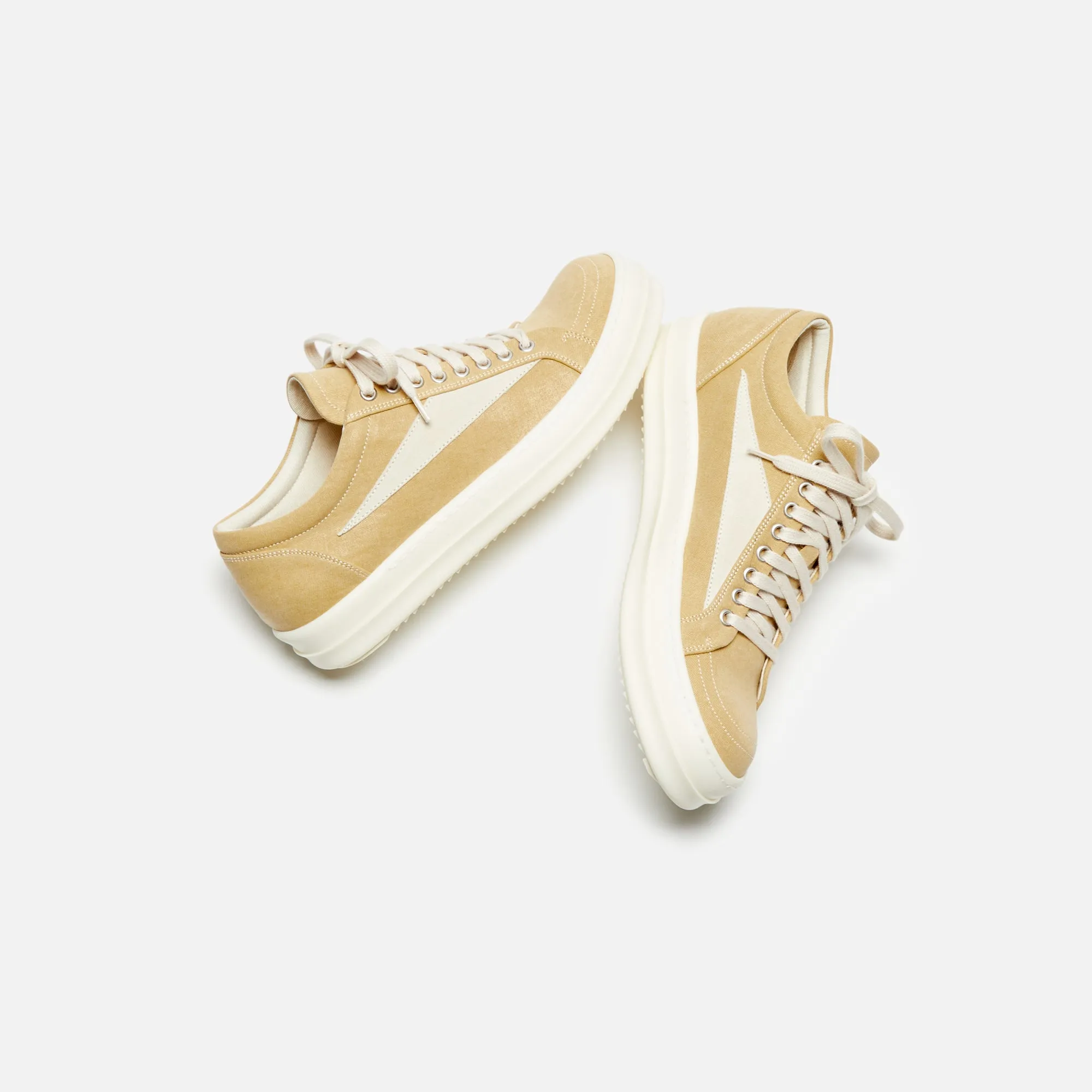 Rick Owens Vintage Sneakers - Mustard / Milk / Milk Scarpe in Denim sold by Kith product image thumbnail 4