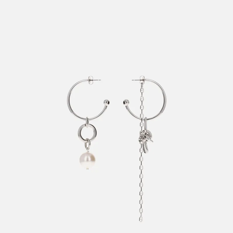 Justine Clenquet Emma Earrings - Palladium sold by Kith