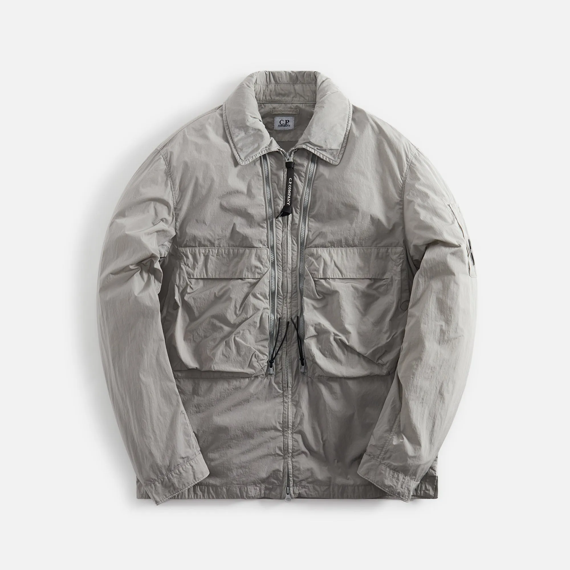 CP Company Chrome-R Concealed Hood Overshirt - Grey sold by Kith