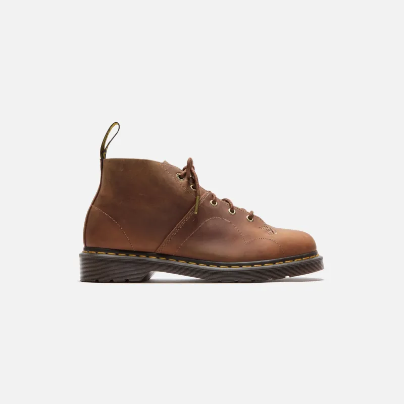Dr. Martens Church Burnished Waxy Pull Up Boot - Yam sold by Kith