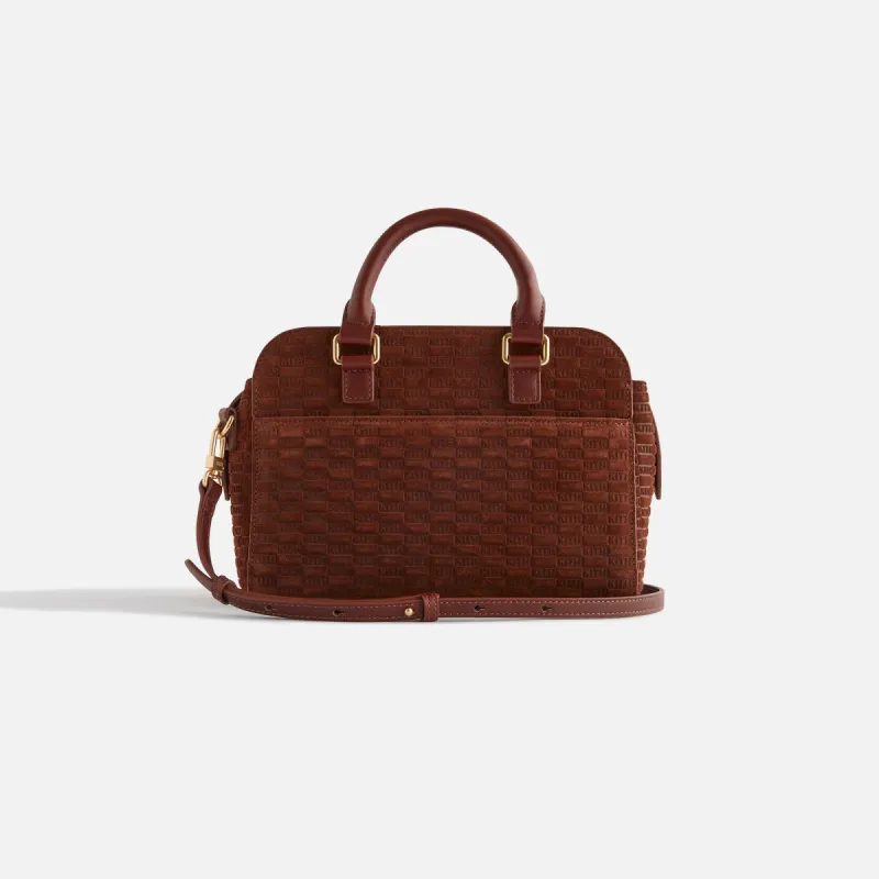 Kith Women Monogram Suede Mini Document Bag - Walnut sold by Kith