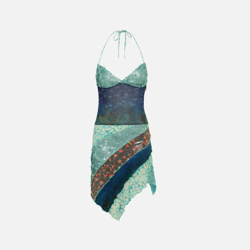 Siedres Nera Asymetric Mini Dress - Multi sold by Kith