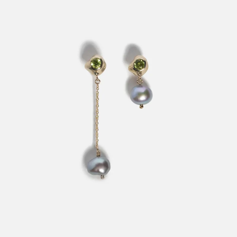 Faris Kira Drop Earrings - Gold / Peridot sold by Kith