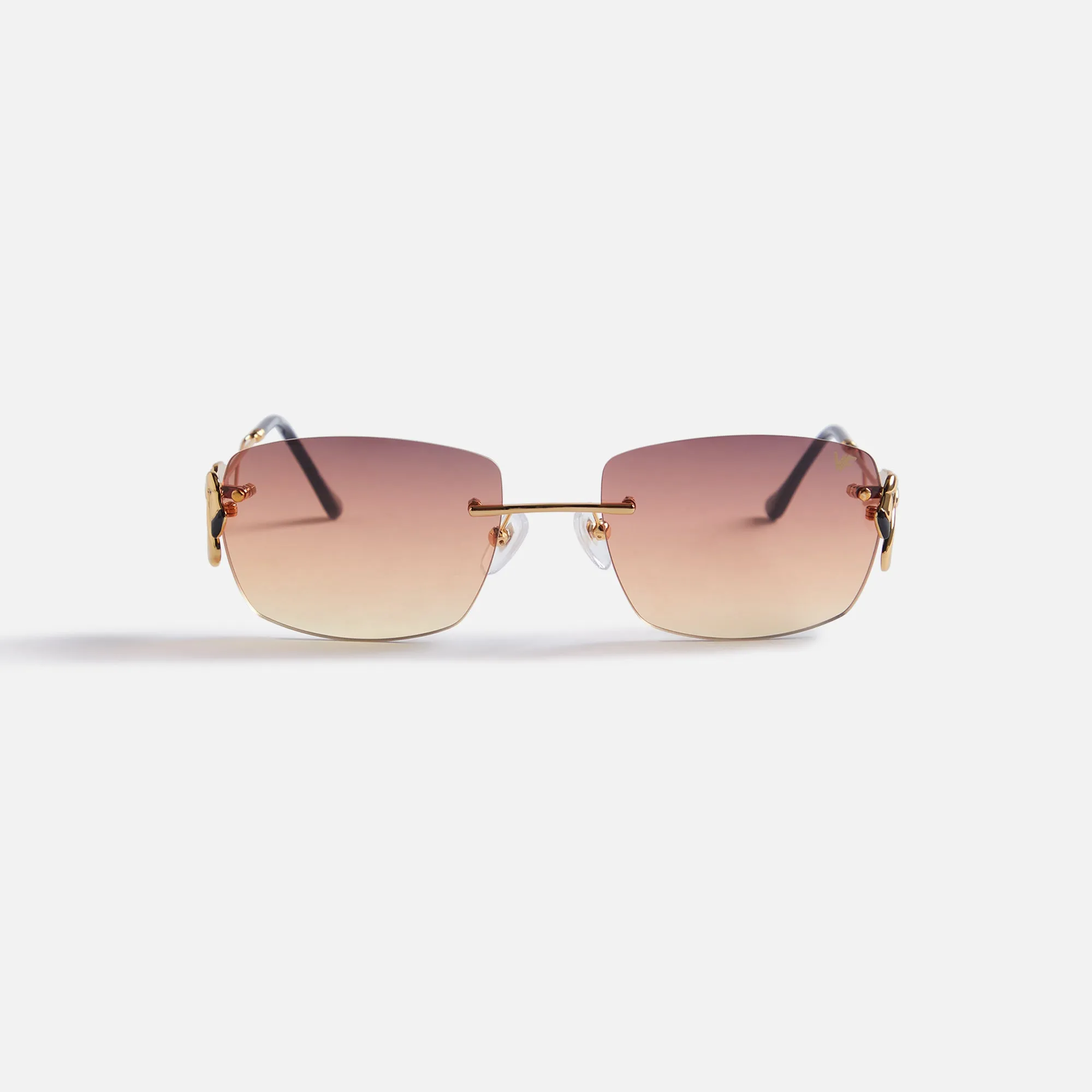 Vintage Frames Flamingo 24Kt Yellow Gold - Brown Triple Gradient sold by Kith