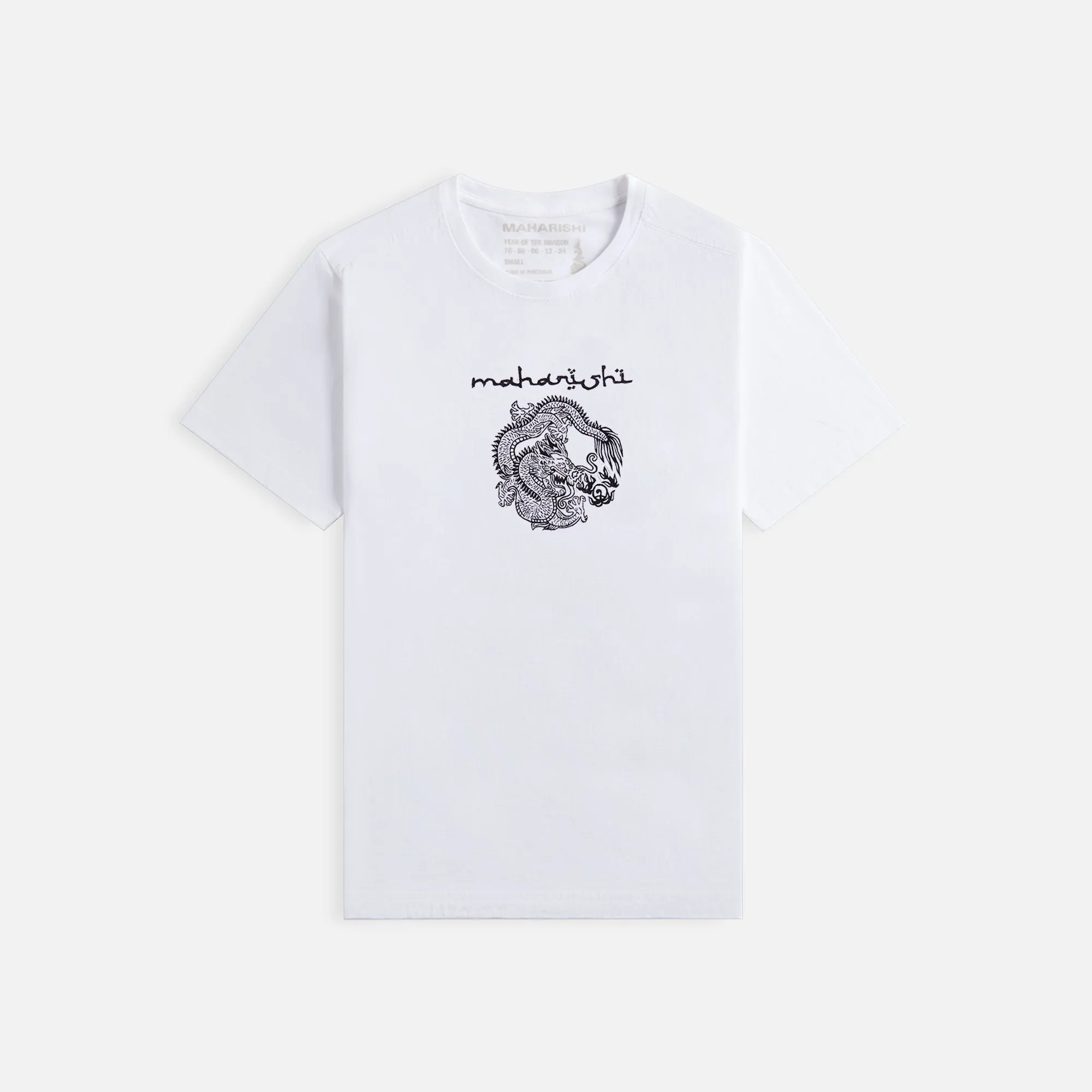 Maharishi Thar Dragon Embroidered Tee - White sold by Kith