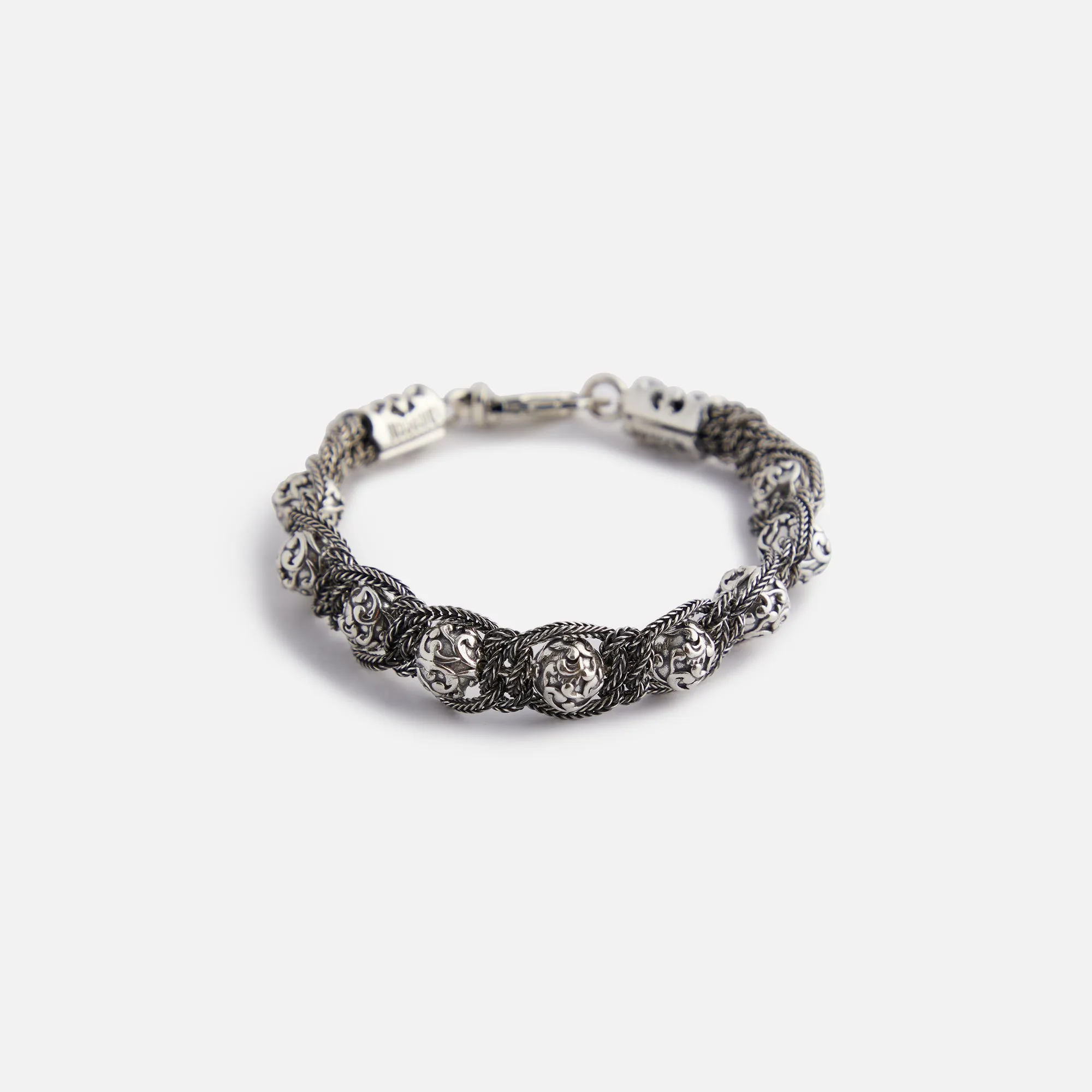 Emanuele Bicocchi Arabesque Shamballa Bracelet - Silver sold by Kith