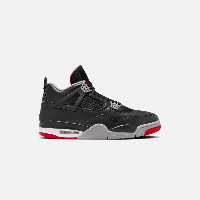 Jordan Air Jordan 4 Retro - Black / Fire Red / Cement Grey / Summit White sold by Kith