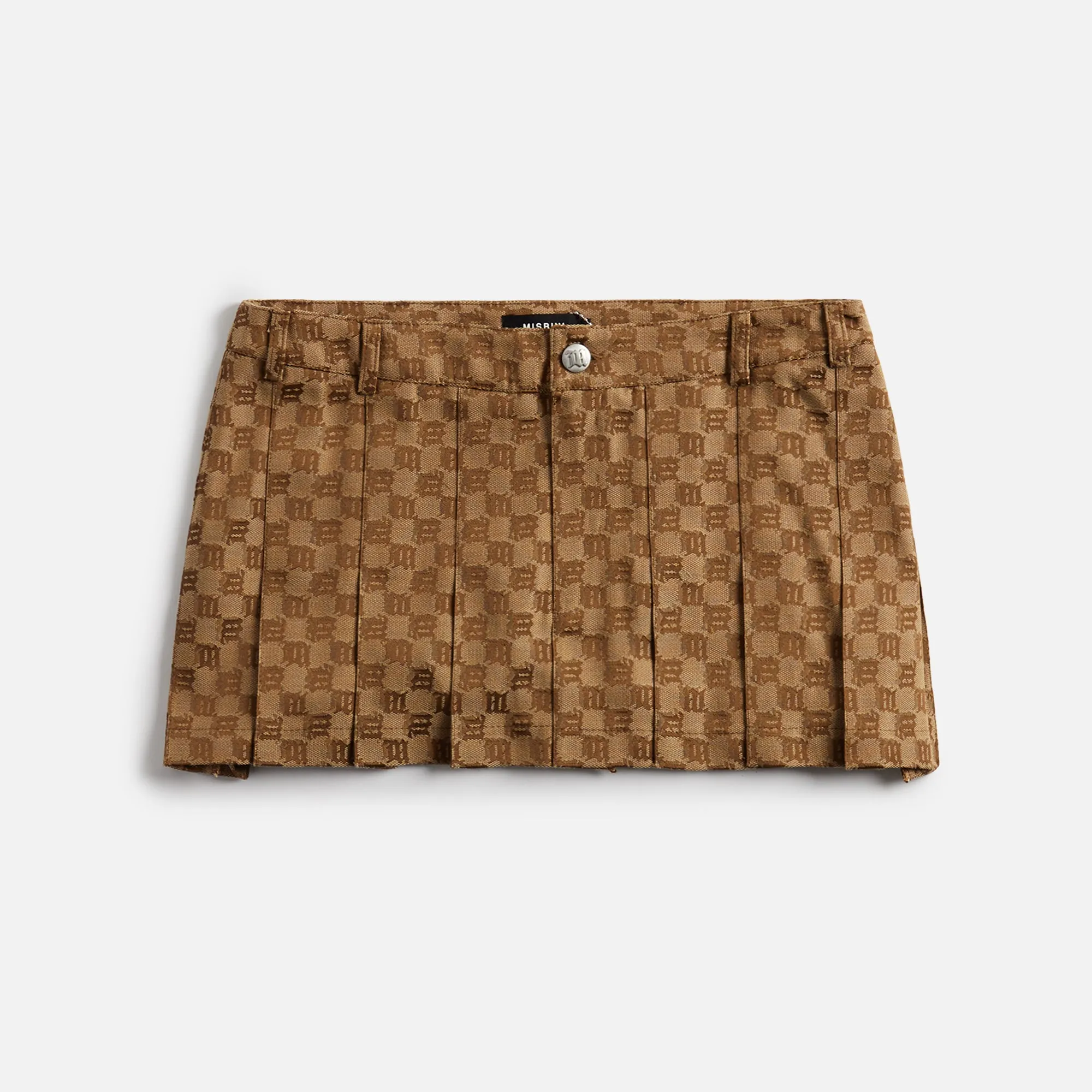 MISBHV Canvas Monogram School Skirt - Brown sold by Kith