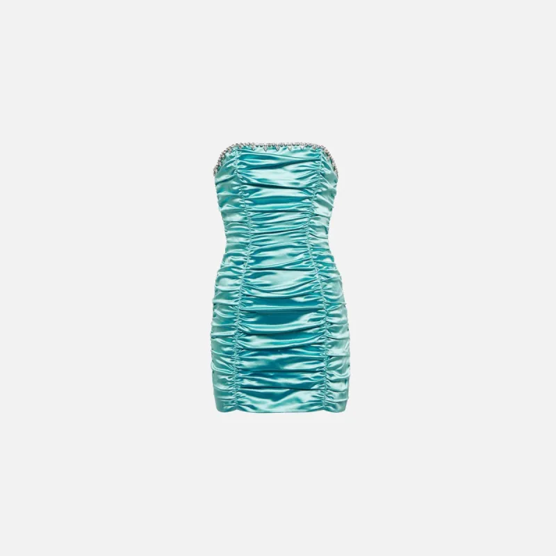 Area Ruched Mini Dress - Aqua sold by Kith