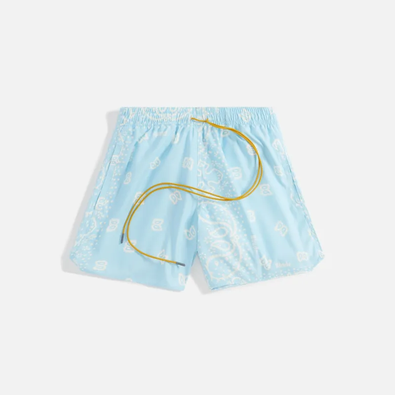 Rhude Bandana Swim Trunks - Sky sold by Kith
