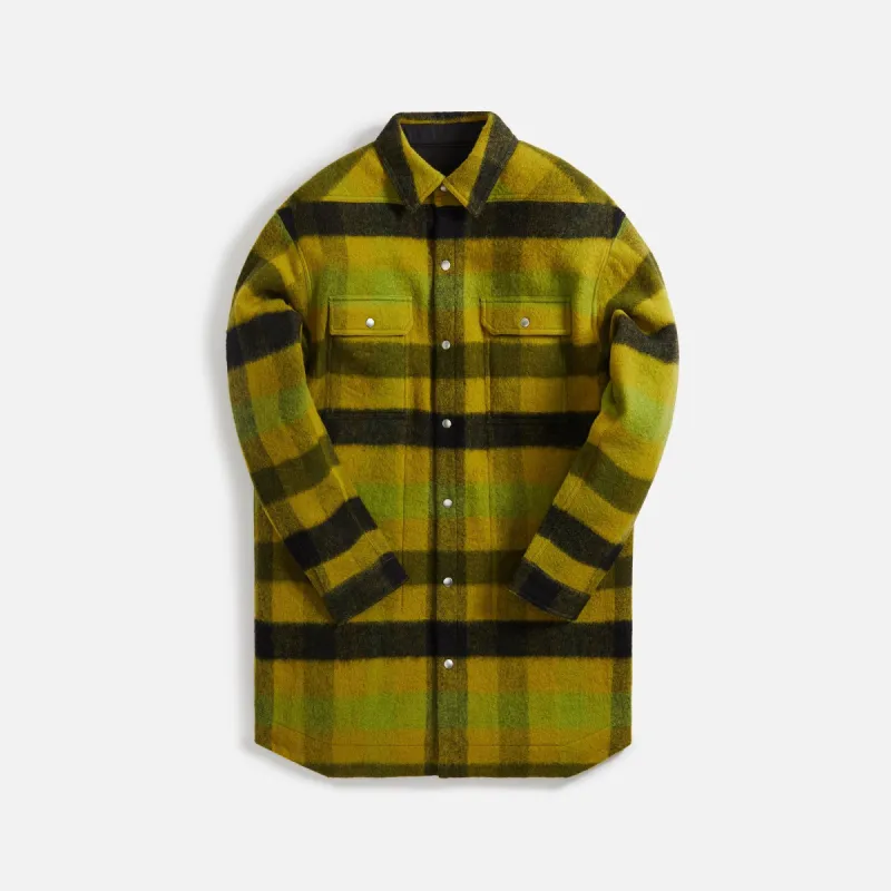 Rick Owens Oversized Outershirt - Acid Plaid | Parallel