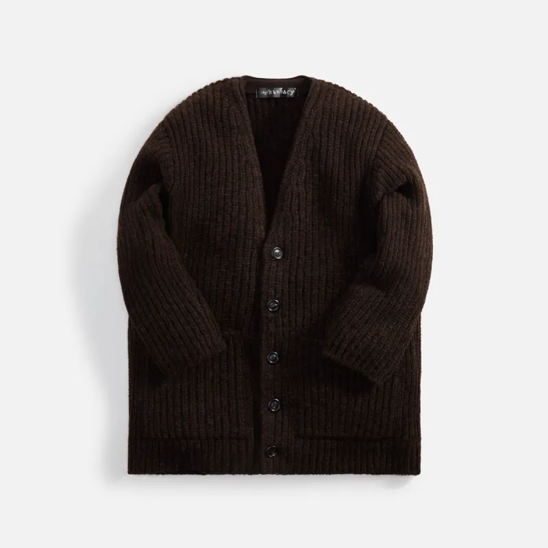 Our Legacy Colossal Cardigan Welsh Albrion Wool - Black sold by Kith