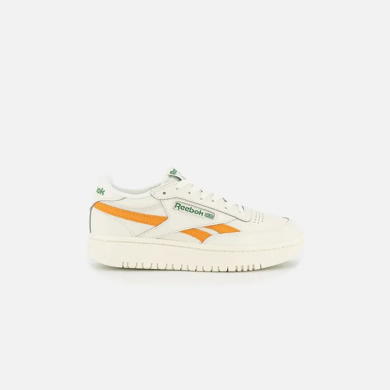 Reebok WMNs Club C Double Revenge - Chalk / Green / Peach Fuzz sold by Kith