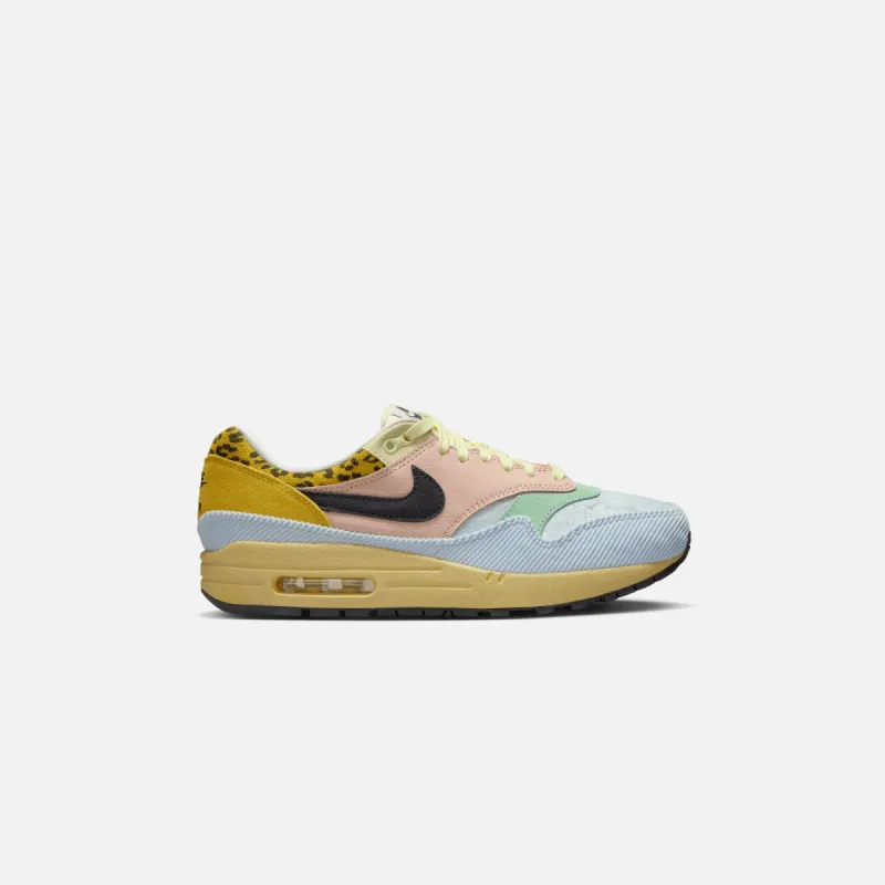 Nike WMNS Air Max 1 `87 PRM - Celestine Blue / Off Noir / Teal Tint / Arctic Orange / Tour Yellow / Citron Tint sold by Kith