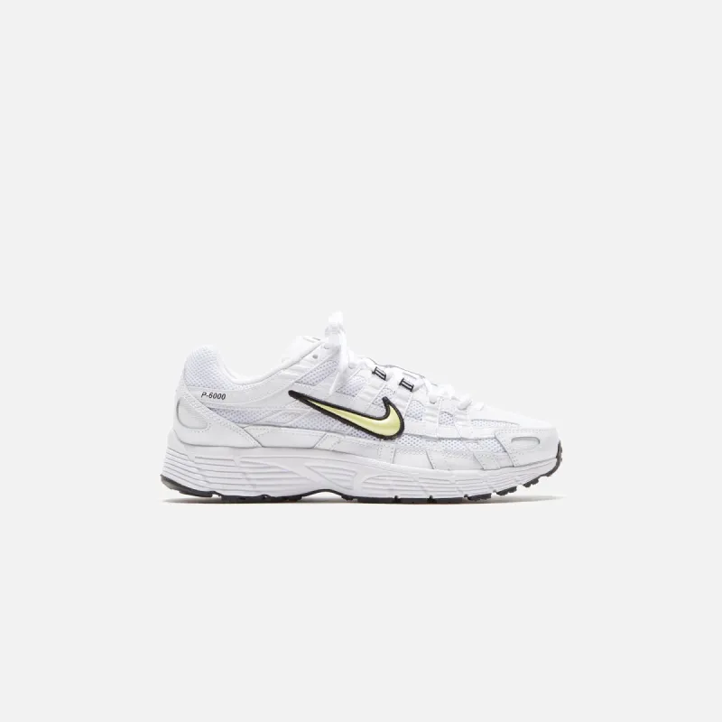 Nike P-6000 - White / Lemon Chiffon / Black sold by Kith