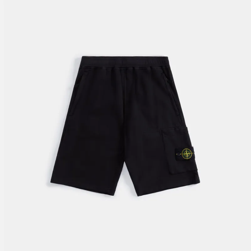 Stone Island Garment Dyed Fleece Short - Black made by Stone Island