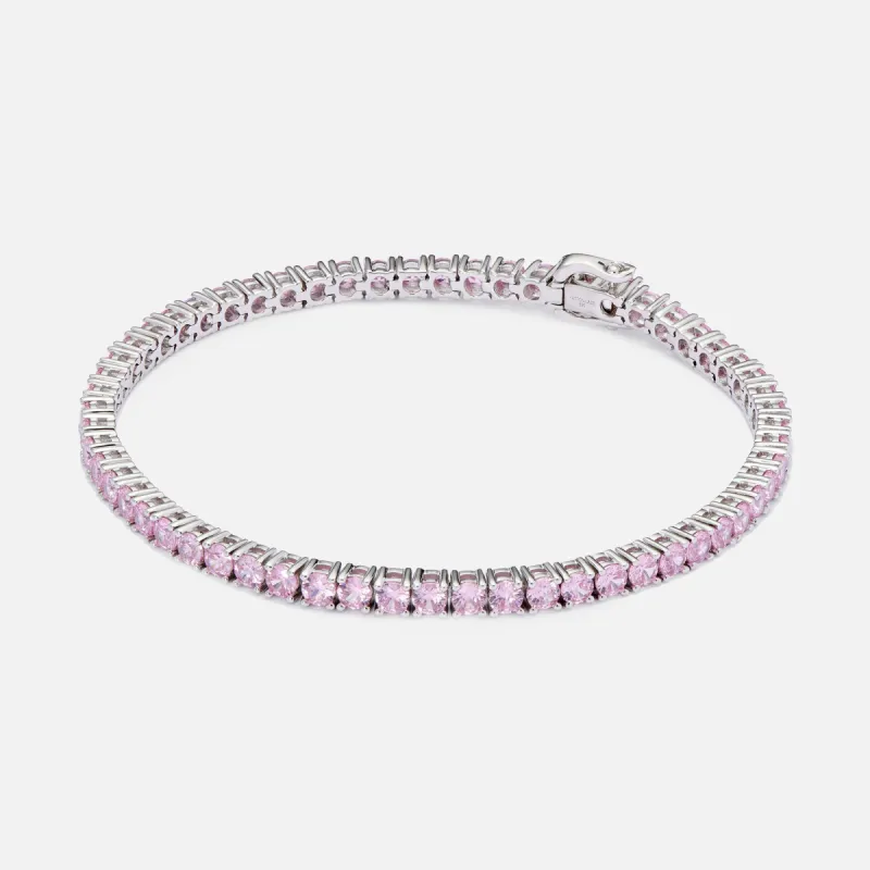 Hatton Labs Pink Tennis Bracelet - Silver / Pink sold by Kith