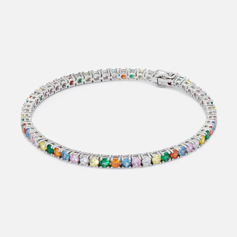Hatton Labs Multi Tennis Bracelet - Silver / Multi sold by Kith
