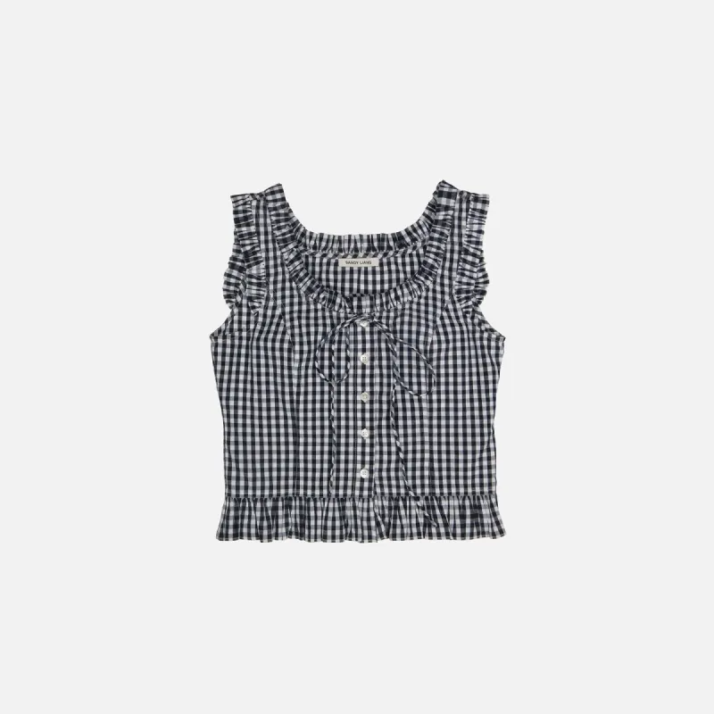 Sandy Liang Qooze Top - Gingham made by Kith