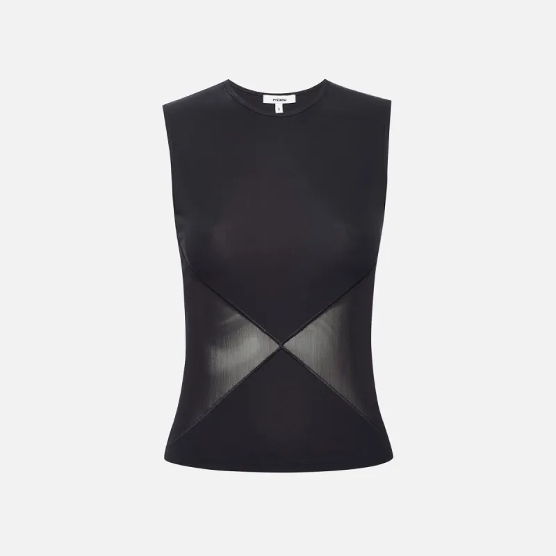 Miaou Sasha Top - Black sold by Kith