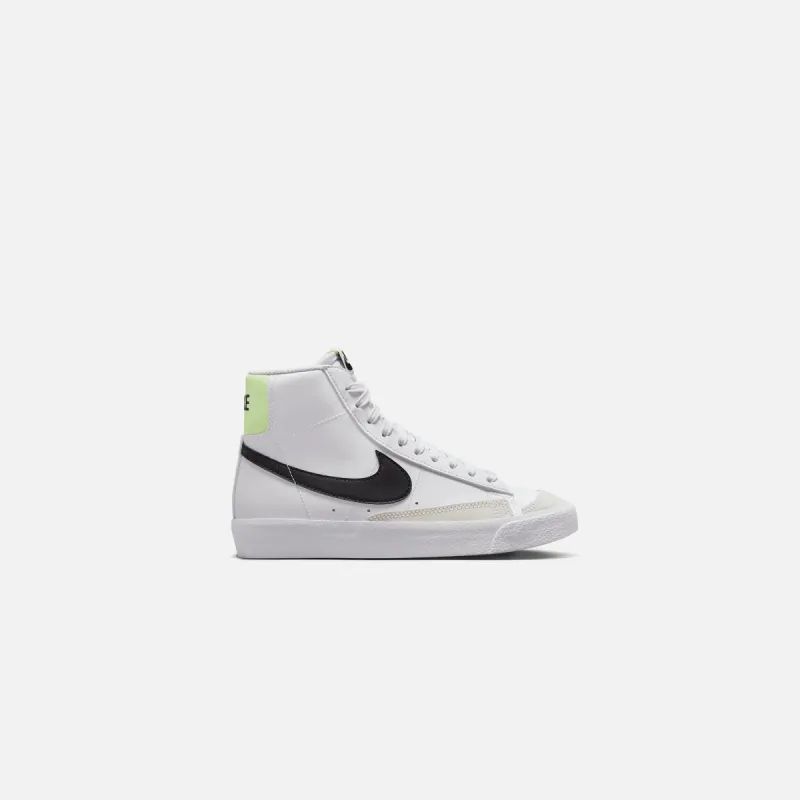 Nike Grade School Blazer Mid `77 - White / Black / Barely Volt sold by Kith