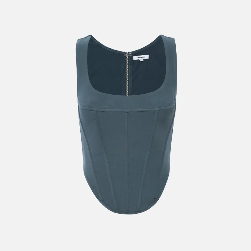 Miaou Campbell Corset - Slate Gray sold by Kith