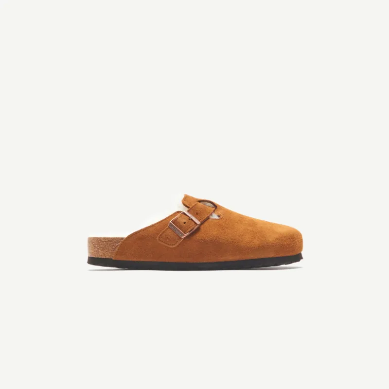 Birkenstock WMNS Boston Shearling - Suede Mink sold by Kith