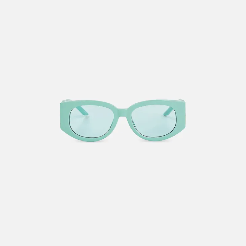 Casablanca Acetate & Metal Oval Wave Sunglasses - Mint sold by Kith