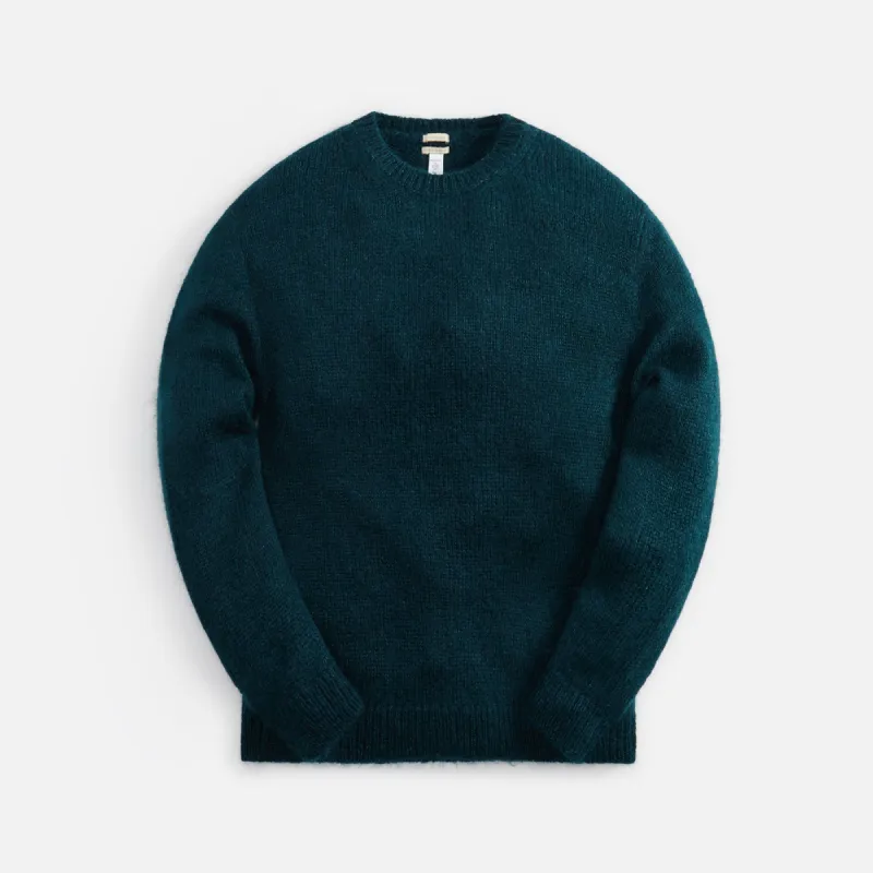 Massimo Alba Alder Sweater Mohair Silk - Teal sold by Kith