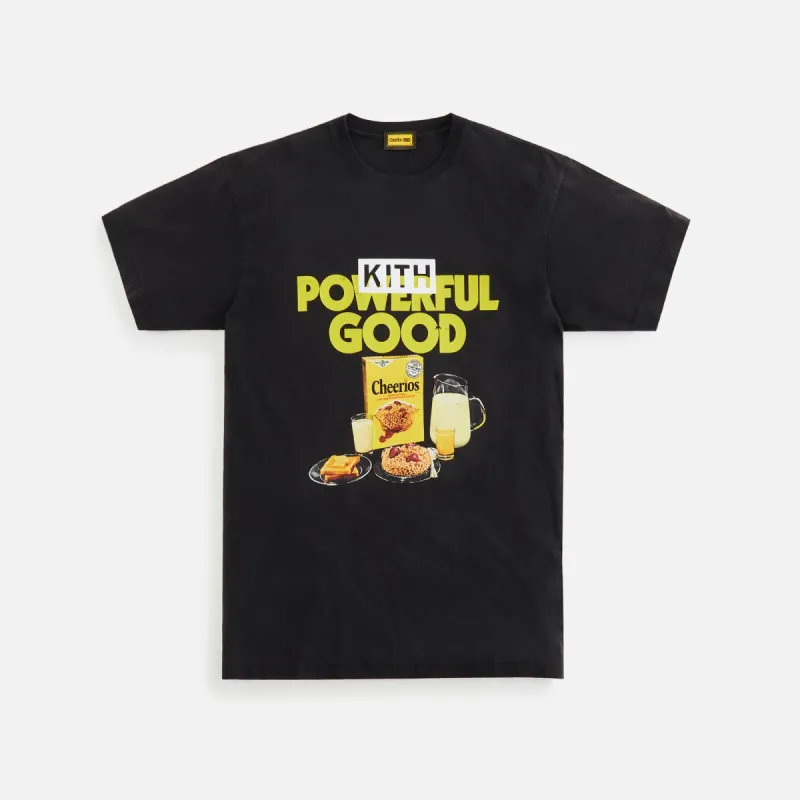 Kith Treats for Cheerios Powerful Good Vintage Tee - Black sold by Kith