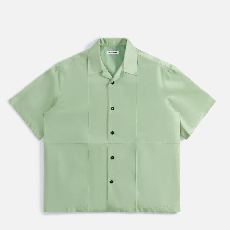 Jil Sander Sustainable Fluid Viscose Shirt - Lime Green sold by Kith