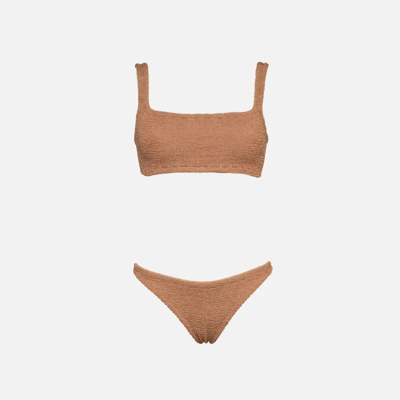 Hunza G Xandra Bikini - Metallic Cocoa sold by Kith
