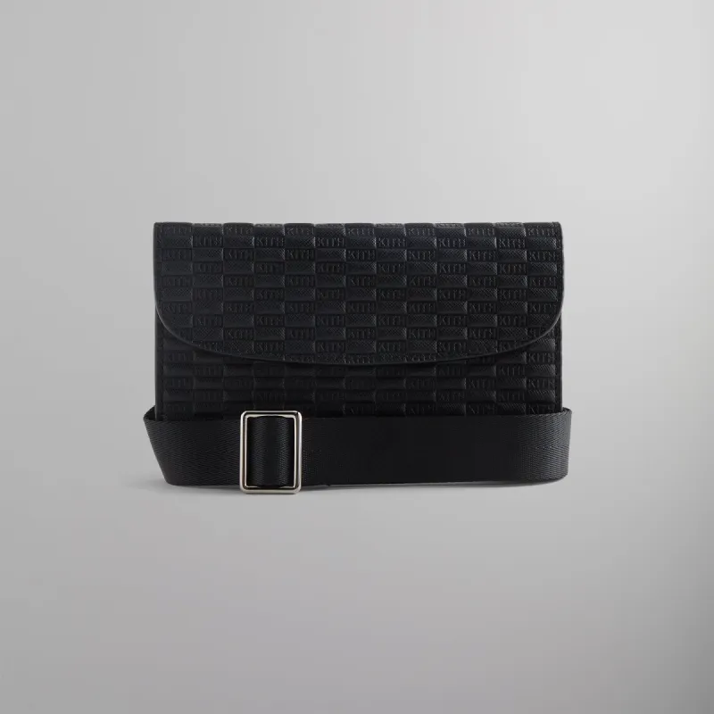 Kith Double Pouch Crossbody in Kith Monogram - Black PH sold by Kith