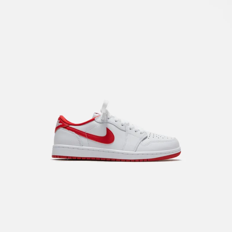 Nike Air Jordan 1 Retro Low OG - White / University Red / White sold by Kith