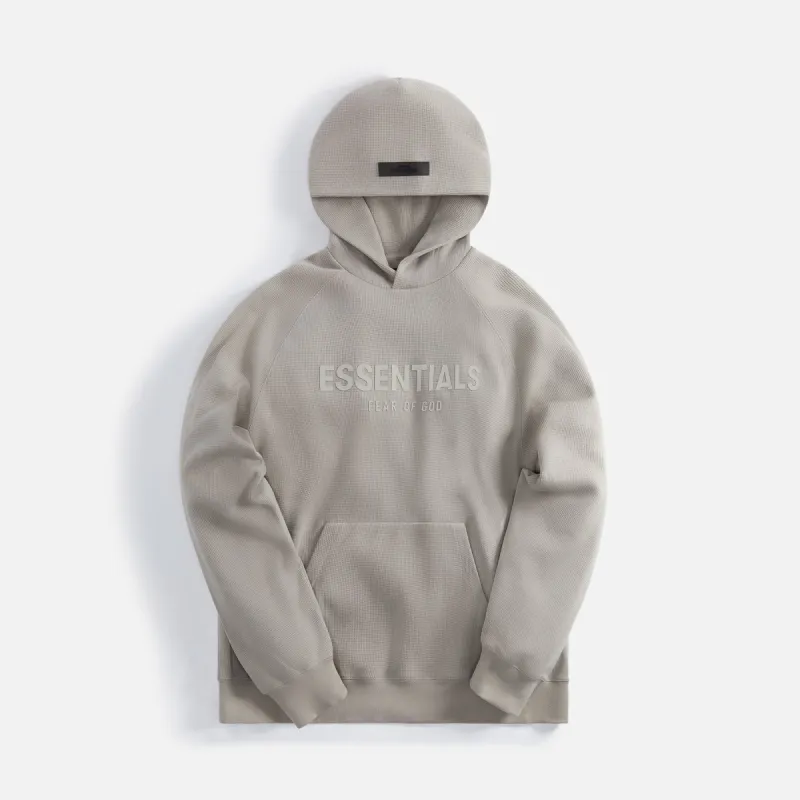 Essentials Heavy Waffle Raglan Hoodie - Seal sold by Kith