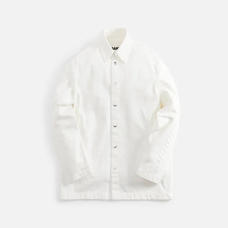 Jil Sander Diagonal Cotton Organic Denim - Magnet White sold by Kith
