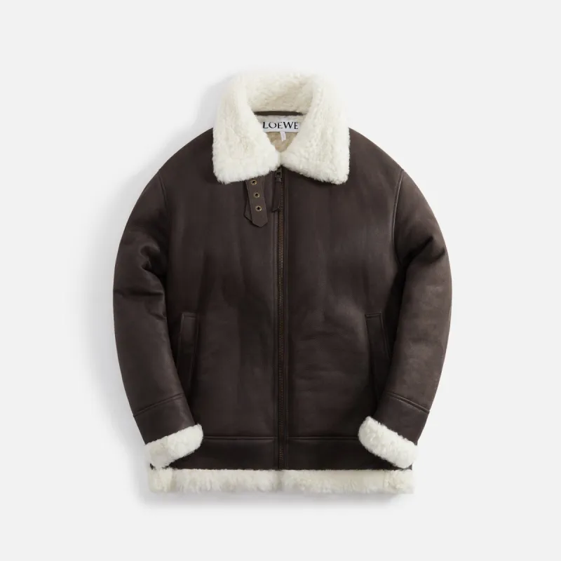 Loewe Shearling Aviator - White / Brown sold by Kith