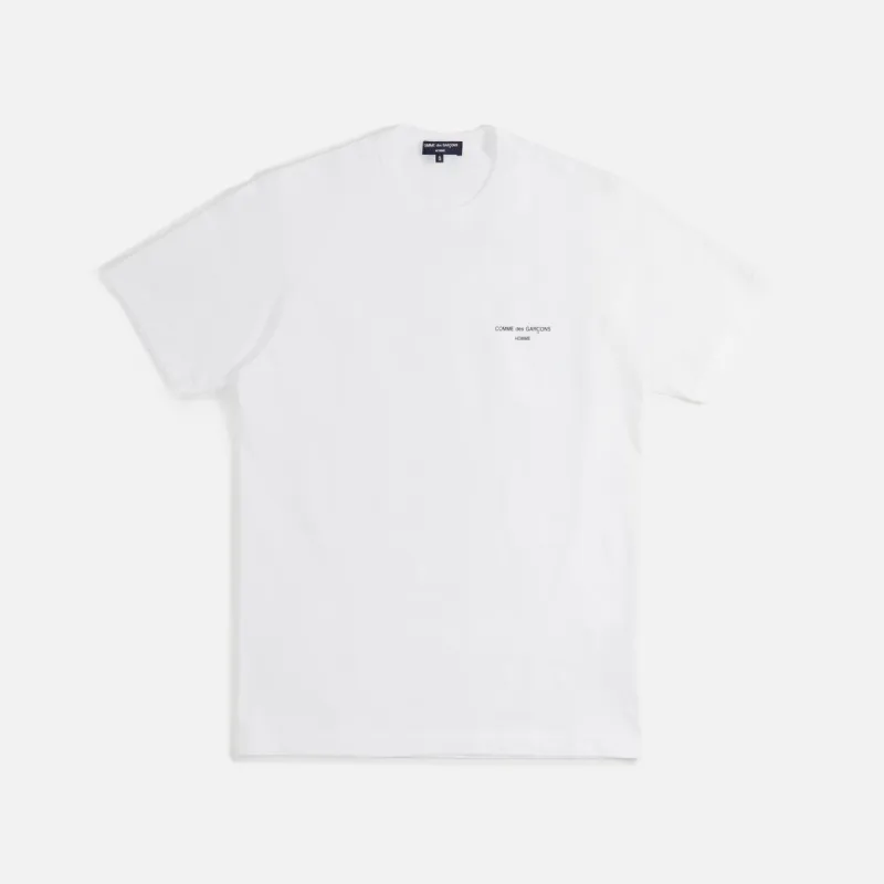 Comme Des Garçons Homme Cotton Jersey Tee - White sold by Kith