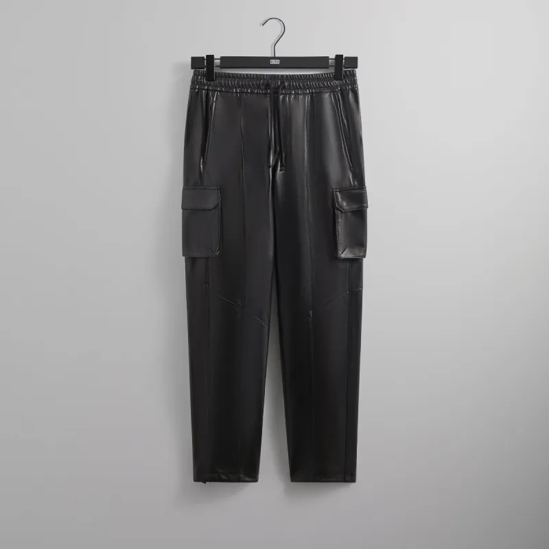 Kith Leather Sennet II Cargo Pant - Black PH sold by Kith