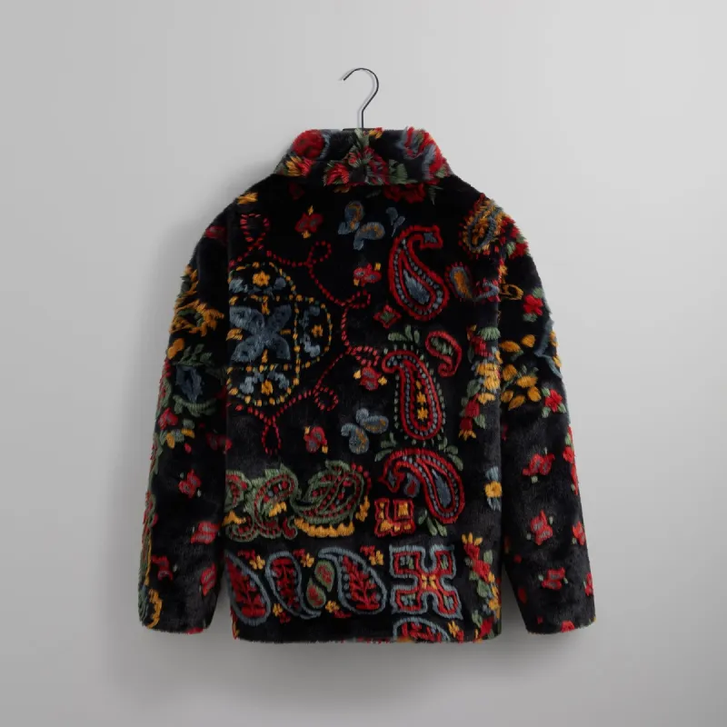 Kith Paisley Fur Short Becker Coat - Nocturnal PH | Parallel