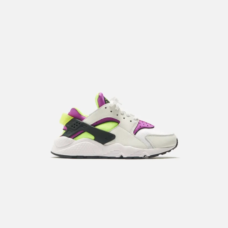 Nike WMNS Air Huarache - White / Neon Yellow / Magenta / Black sold by Kith