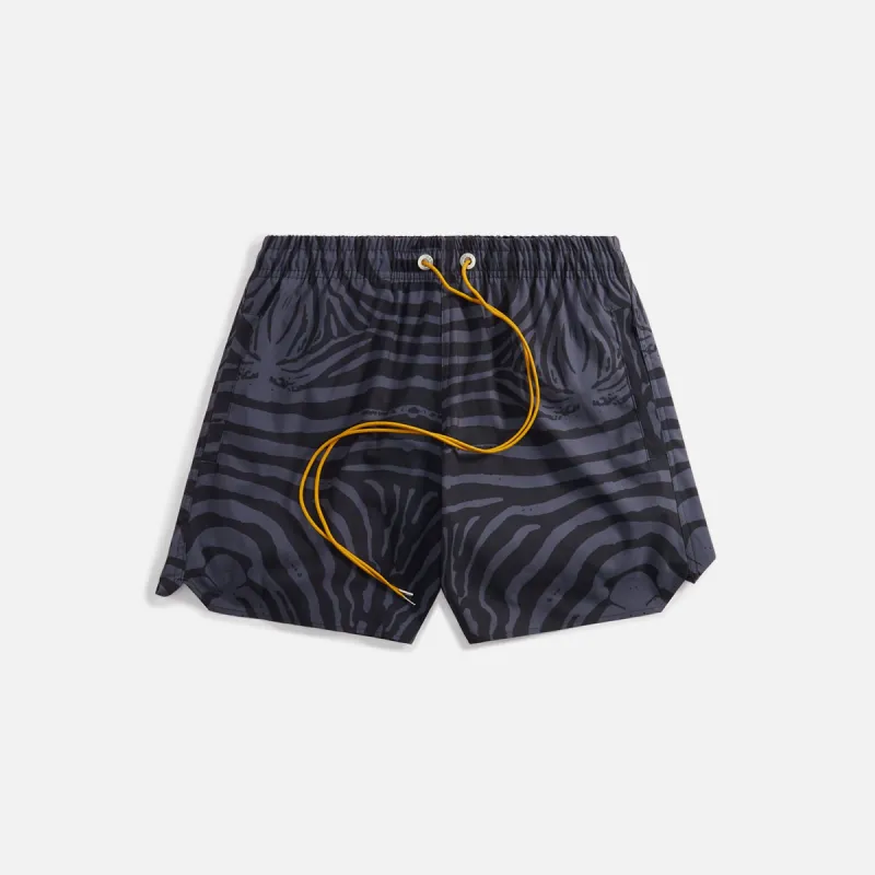 Rhude Zebra Swim Trunk - Black / Gray sold by Kith
